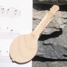 fermaglio musicale per mandolino fatto a mano come regalo per un musicista, in legno massiccio